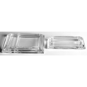 Waterford Marquis Contempra 2-Piece Desk Set Business Card, Note Pad Holder